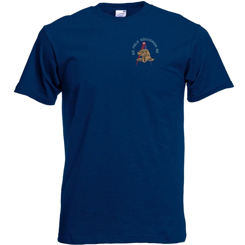 60 Fld Sqn Embroidered T-shirts SMALL BLK